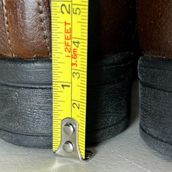 Miz Mooz Slinky Leather Ankle Boots Ruched Upper Cognac Women 41/9.5-10 NWOB - Picture 6 of 10